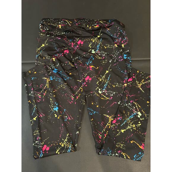 Tipsy Elves Women Leggings Size Medium Paint Splatter Leggings 90s Novelty - Picture 5 of 5